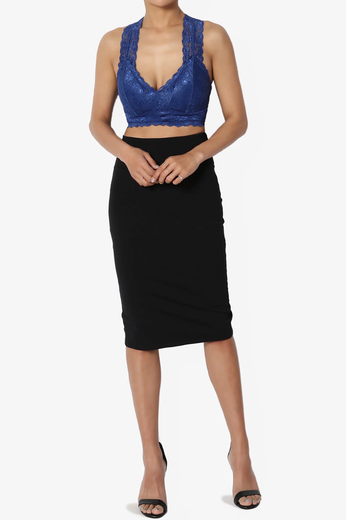 Baja Padded Lace Bralette Crop Tank Top SAPPHIRE_6