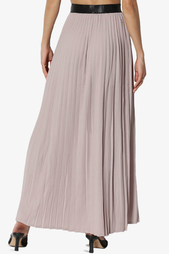 Barria Flowy Maxi Pleated Skirt LIGHT MOCHA_2