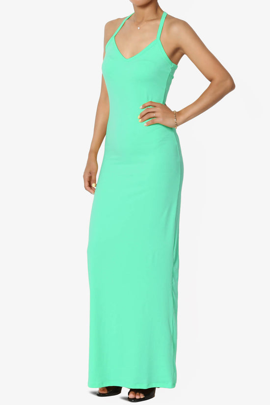 Berlin Stretch Silky Knit Cami Maxi Dress MINT_3