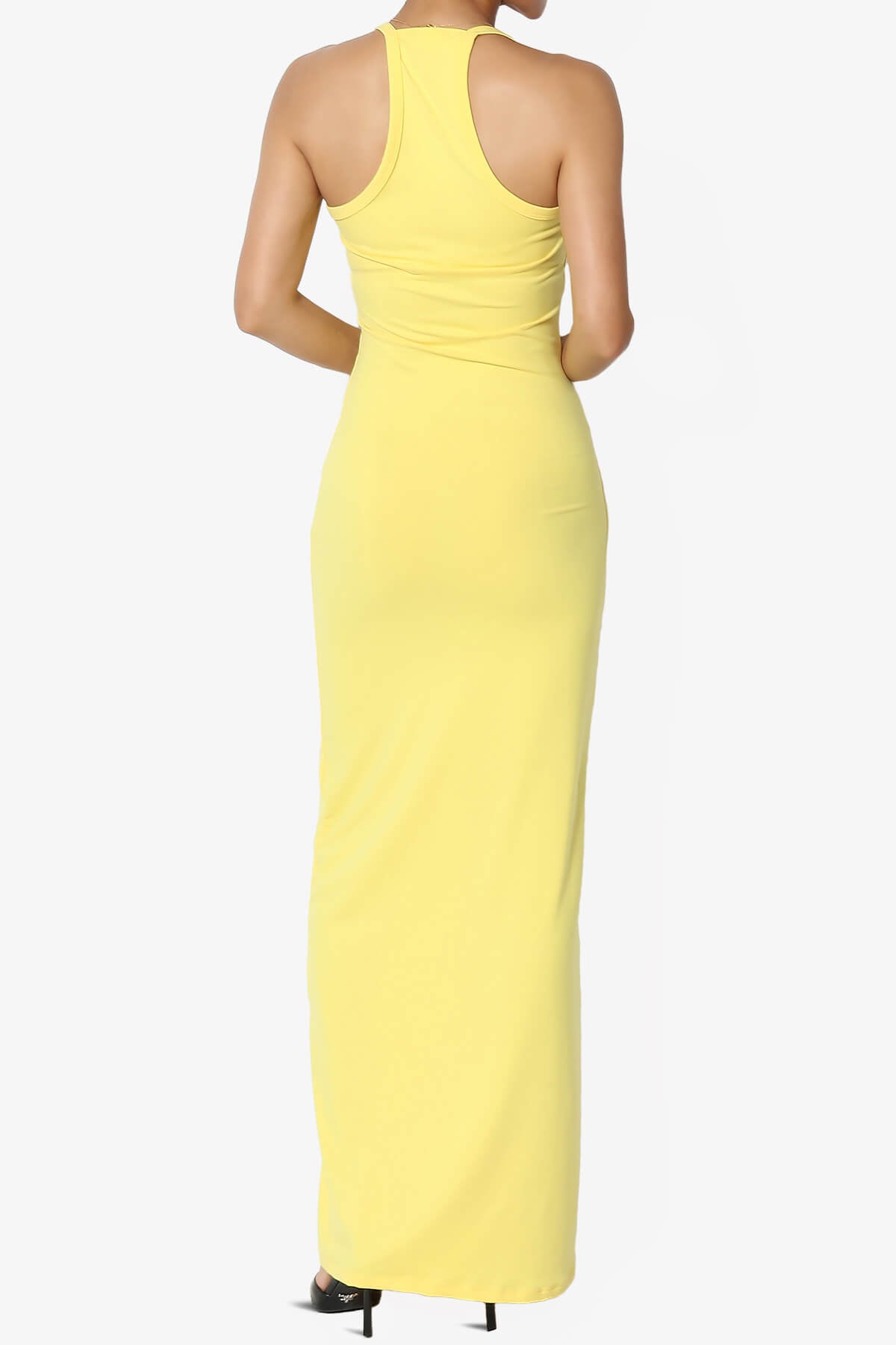 Berlin Stretch Silky Knit Cami Maxi Dress YELLOW_2