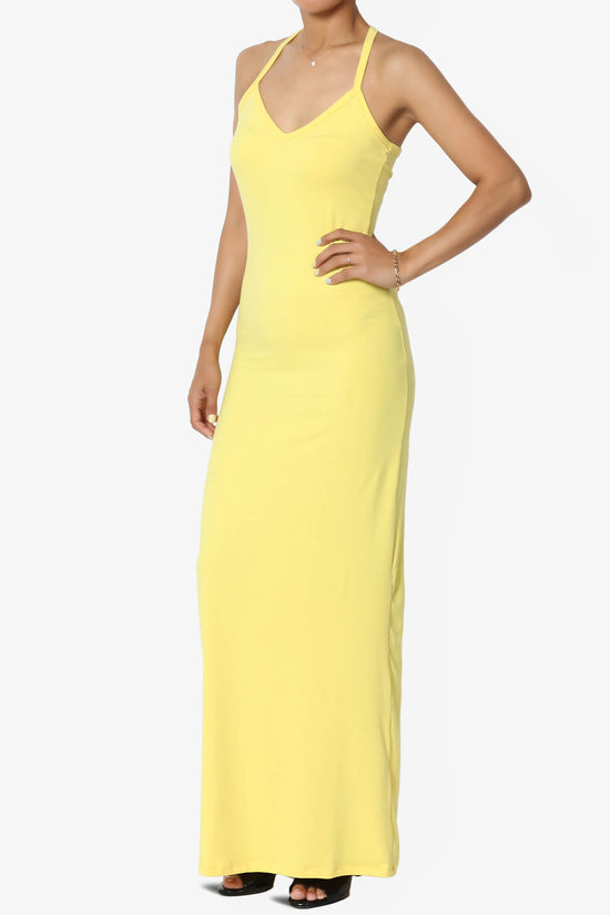 Berlin Stretch Silky Knit Cami Maxi Dress YELLOW_3