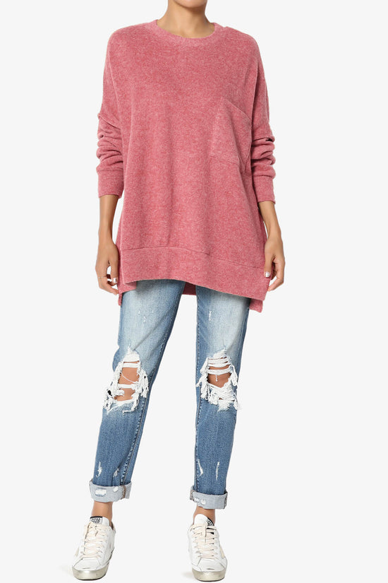 Breccan Blushed Knit Oversized Sweater PLUS