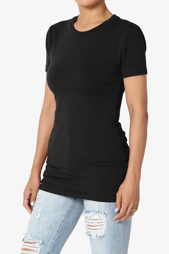 Candela Crew Neck Short Sleeve T-Shirts BLACK_3