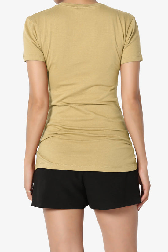 Candela Crew Neck Short Sleeve T-Shirts KHAKI_2