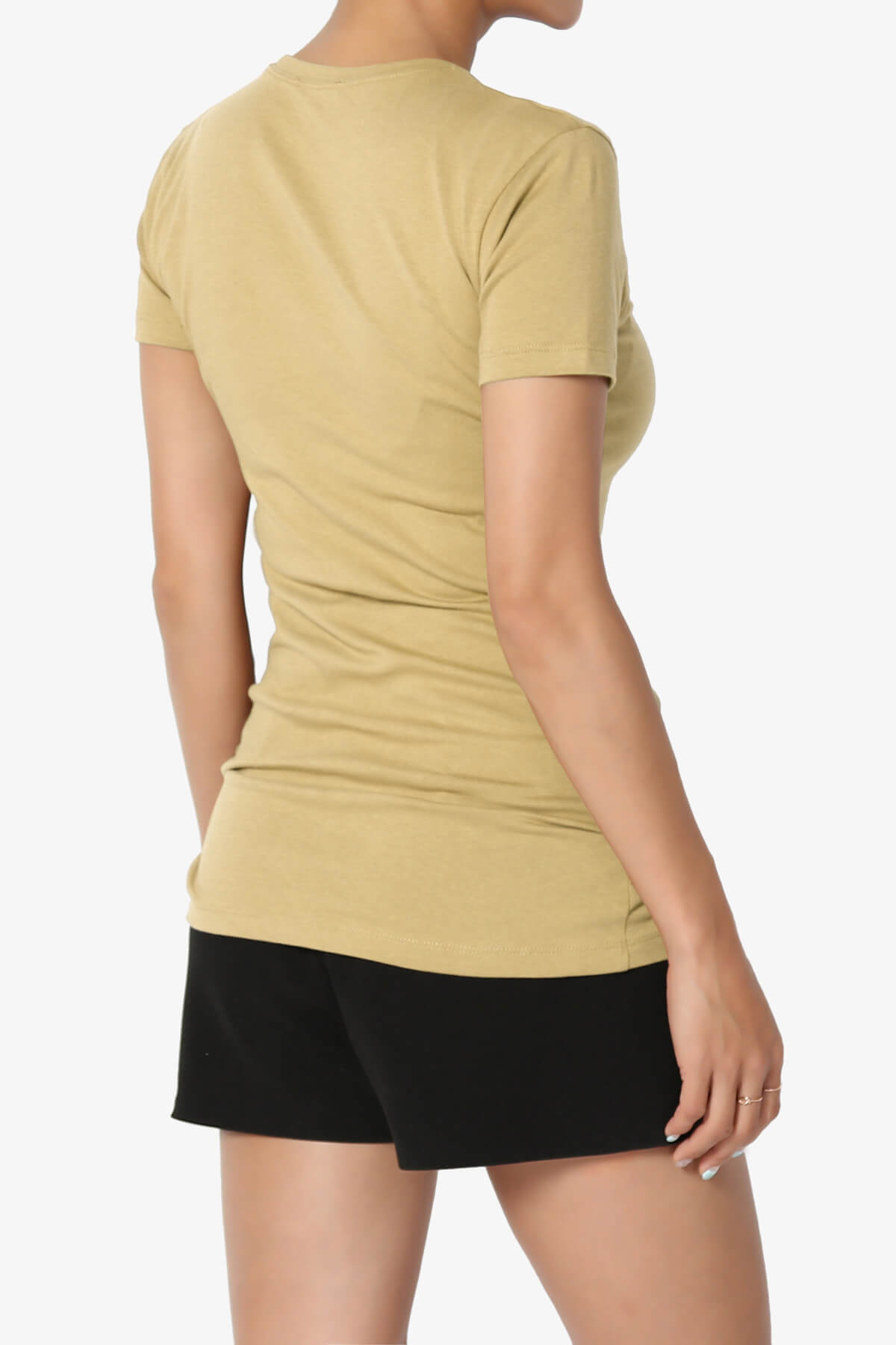 Candela Crew Neck Short Sleeve T-Shirts KHAKI_4