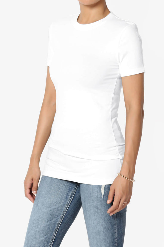 Candela Crew Neck Short Sleeve T-Shirts WHITE_3