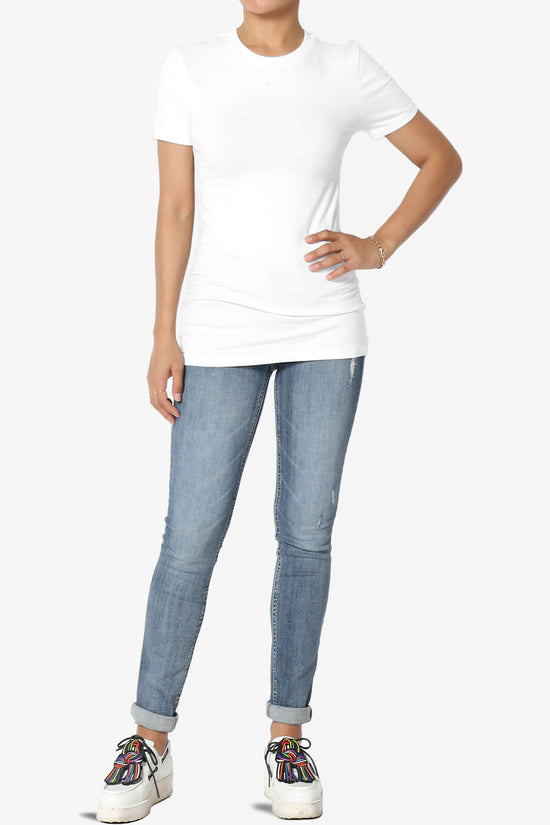 Candela Crew Neck Short Sleeve T-Shirts WHITE_6