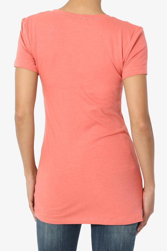 Candela Scoop Neck T-Shirts CORAL_2