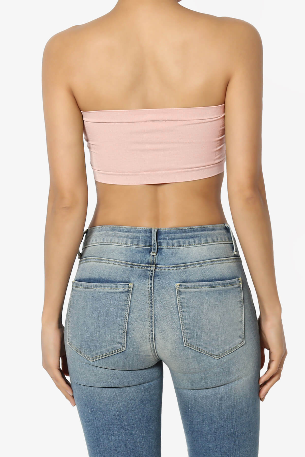 Candid Removable Pad Bandeau Bra Top LIGHT PINK_2