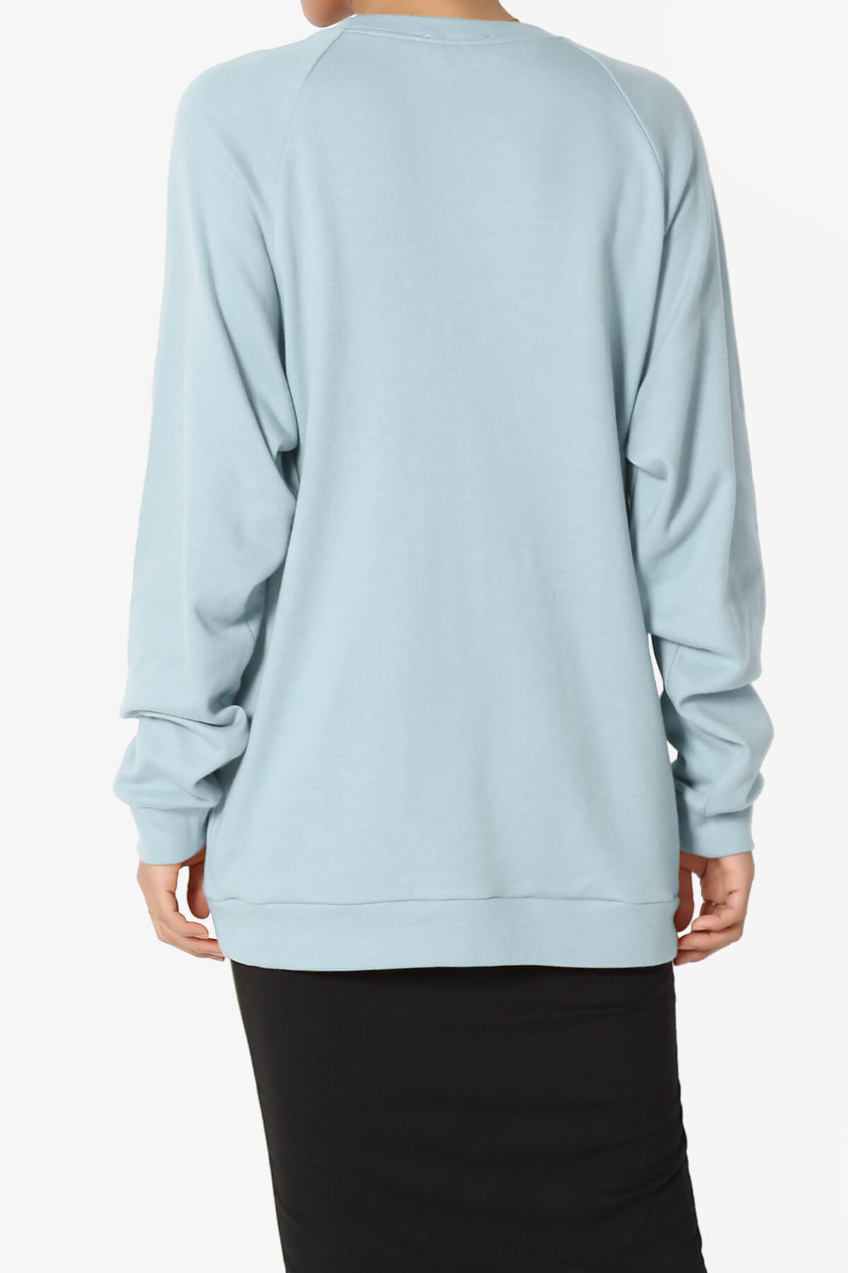 Carlene Cotton Raglan Sleeve Pullover Top ASH BLUE_2