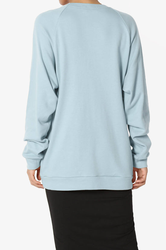 Carlene Cotton Raglan Sleeve Pullover Top ASH BLUE_2