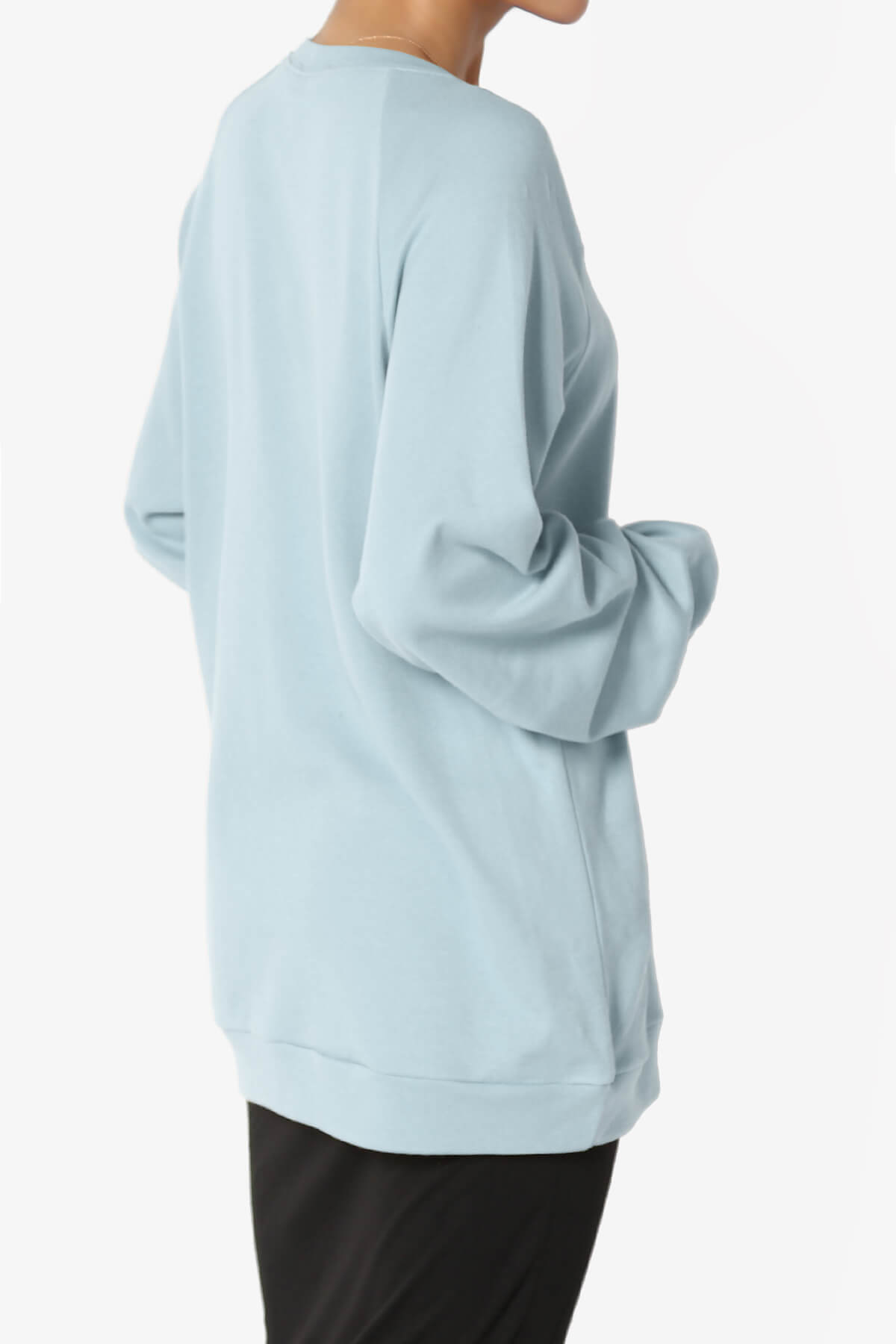 Carlene Cotton Raglan Sleeve Pullover Top ASH BLUE_4