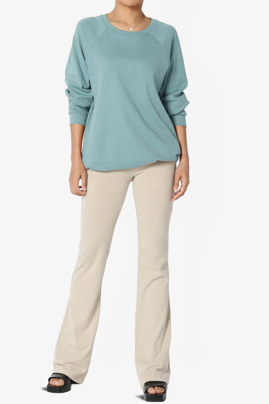 Carlene Cotton Raglan Sleeve Pullover Top DUSTY BLUE_6