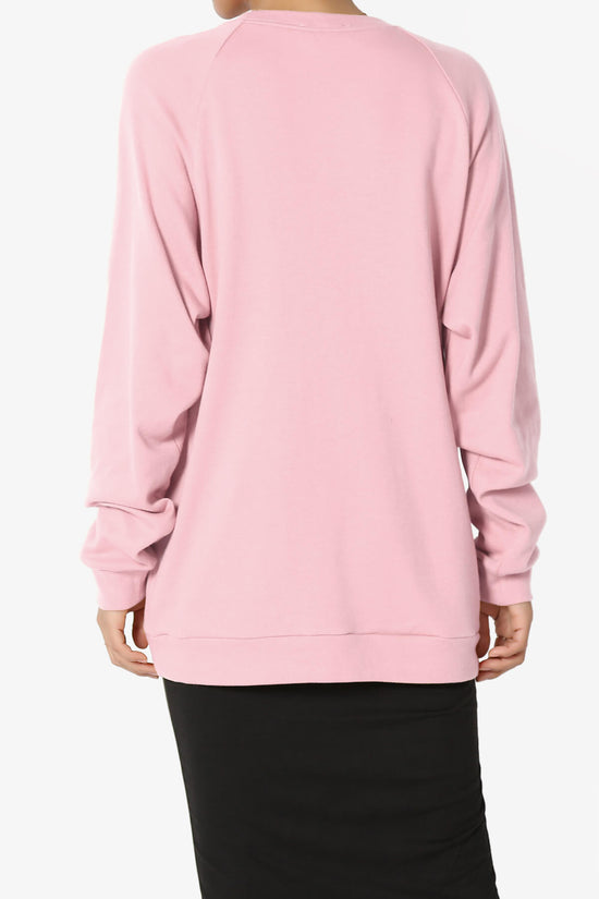 Carlene Cotton Raglan Sleeve Pullover Top DUSTY PINK_2