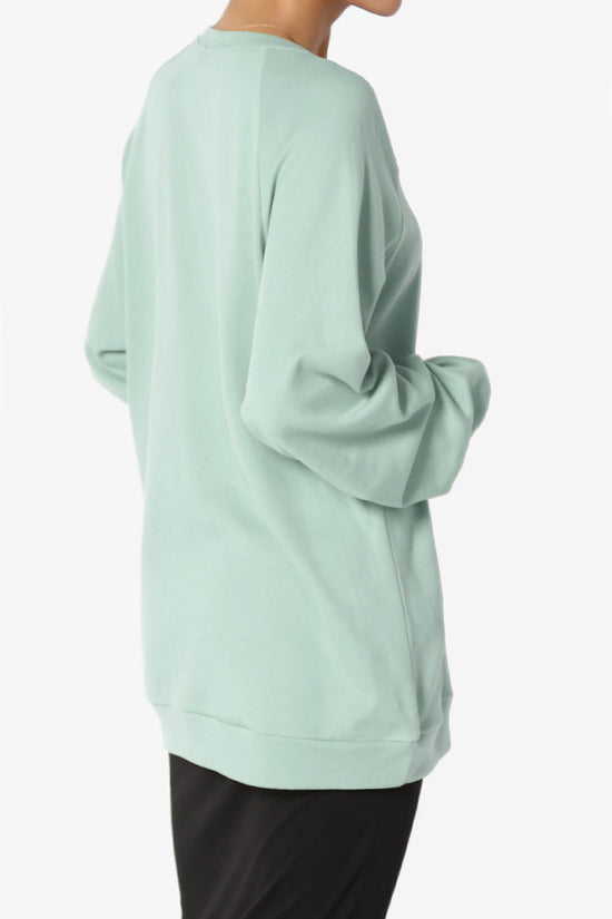 Carlene Cotton Raglan Sleeve Pullover Top LIGHT GREEN_4