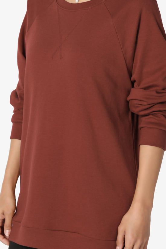 Carlene Cotton Raglan Sleeve Pullover Top PLUS