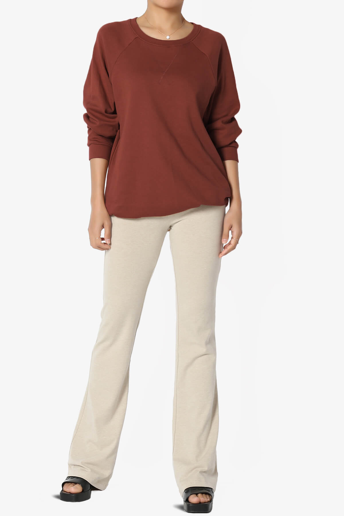 Carlene Cotton Raglan Sleeve Pullover Top PLUS