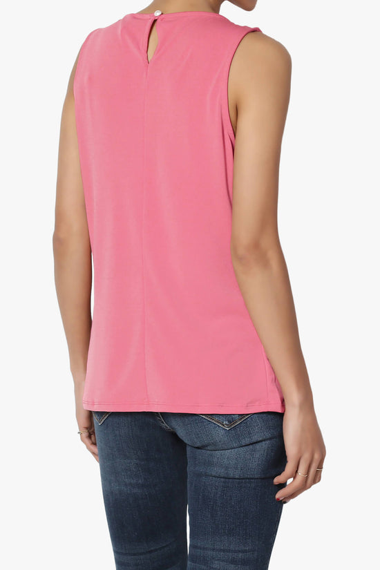 Chaffee Pleat Neck Tank Top DESERT ROSE_4