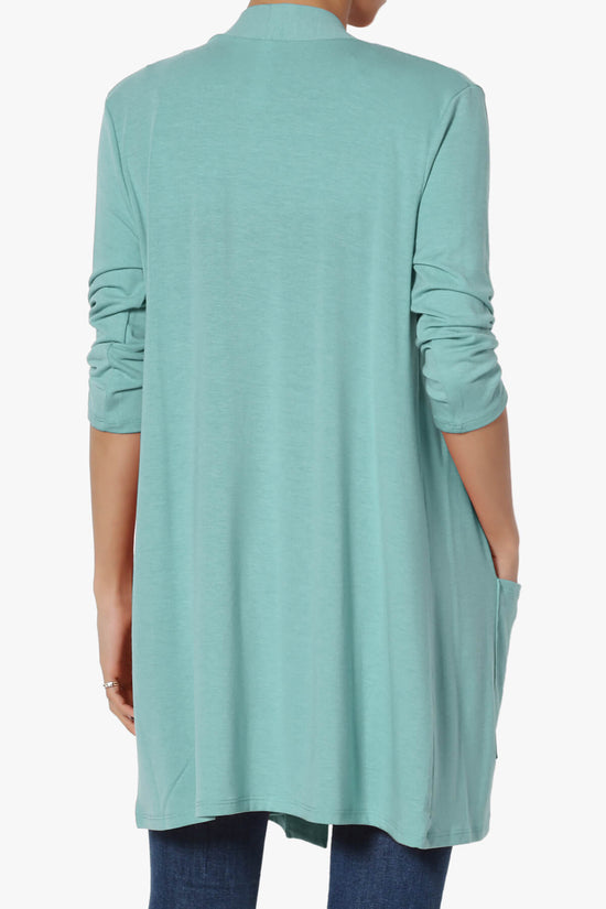 Daday Slouchy Pocket 3/4 Sleeve Cardigan DUSTY TEAL_2