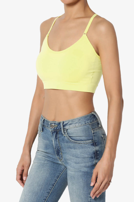 Dassie Padded Cross Back Bra Top BANANA_3