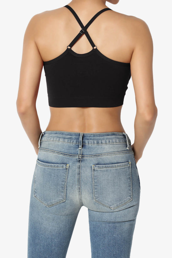 Dassie Padded Cross Back Bra Top BLACK_2