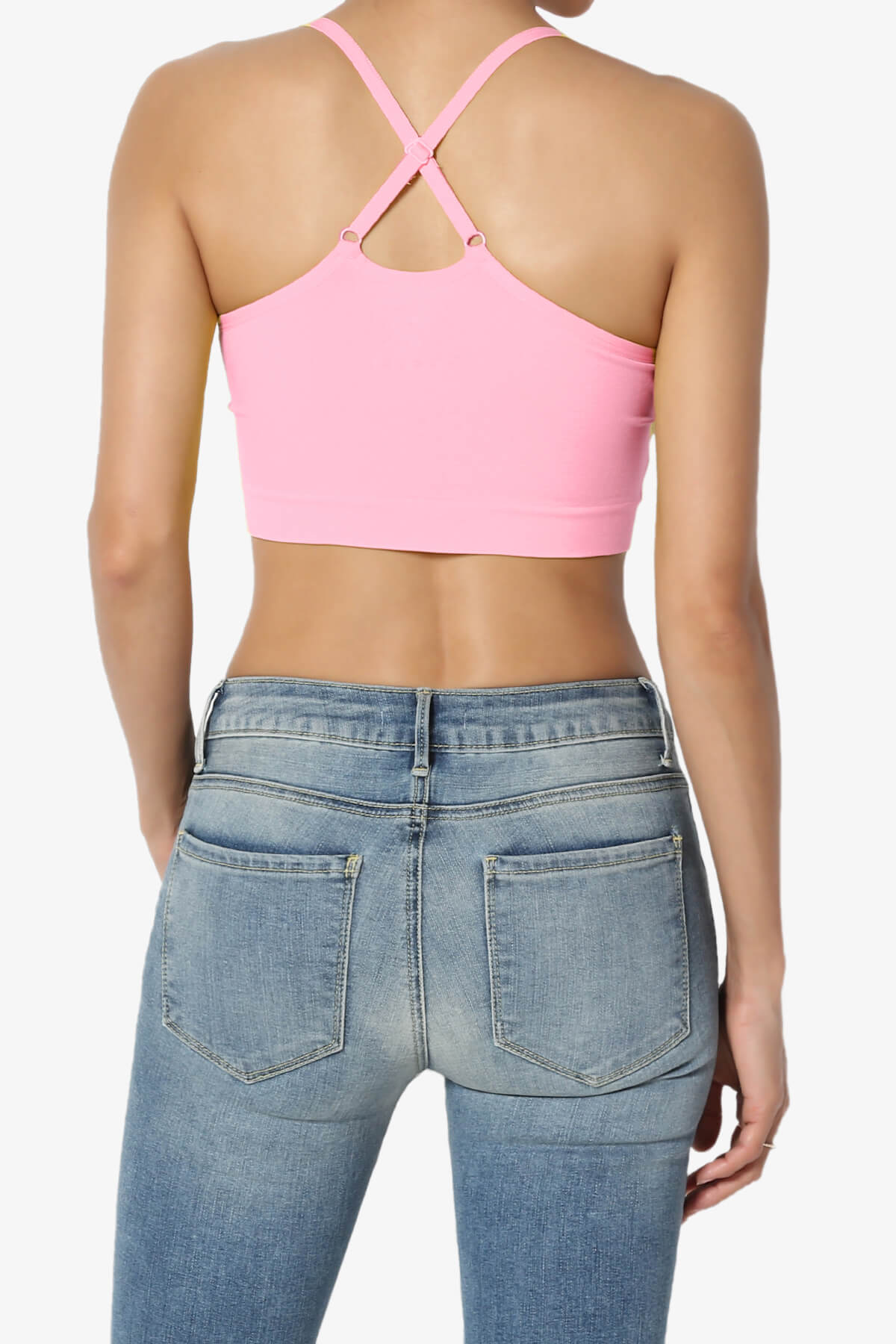 Dassie Padded Cross Back Bra Top BRIGHT PINK_2