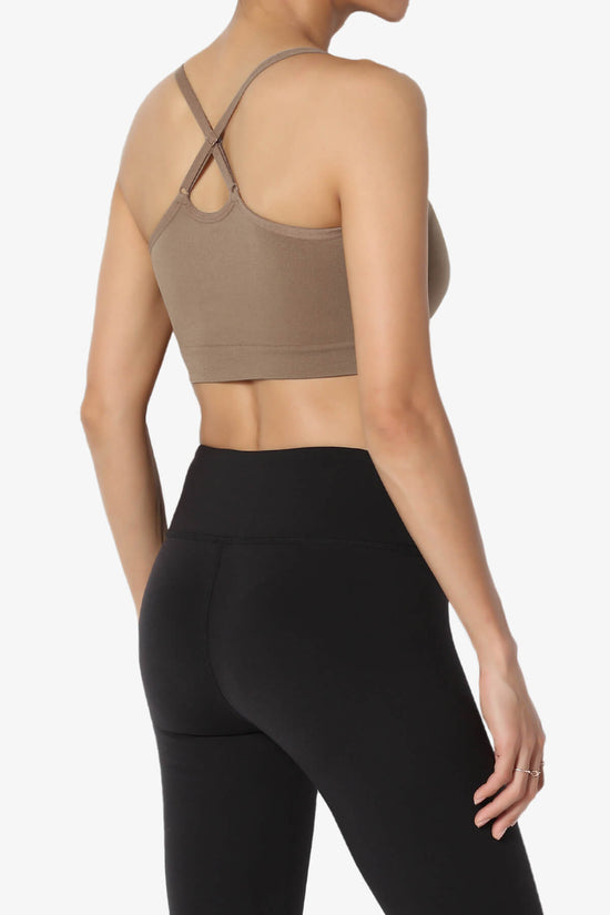 Dassie Padded Cross Back Bra Top MOCHA_4