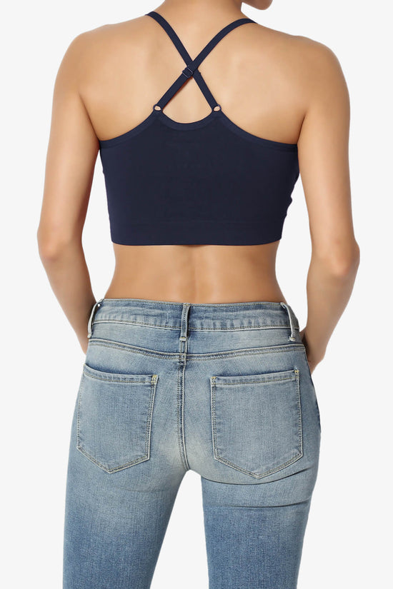 Dassie Padded Cross Back Bra Top NAVY_2