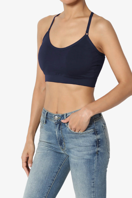 Dassie Padded Cross Back Bra Top NAVY_3