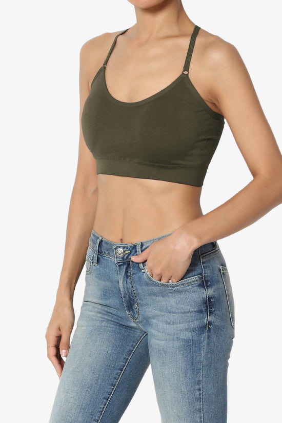 Dassie Padded Cross Back Bra Top OLIVE_3