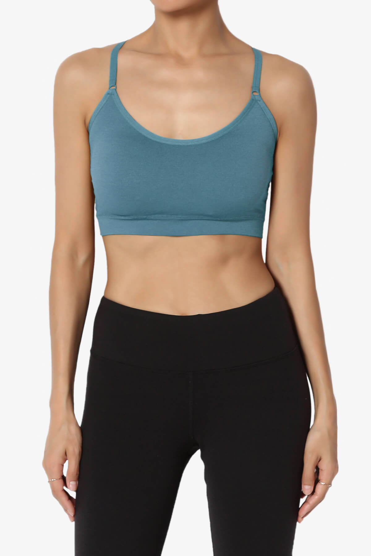 Dassie Padded Cross Back Bra Top TITANIUM_1