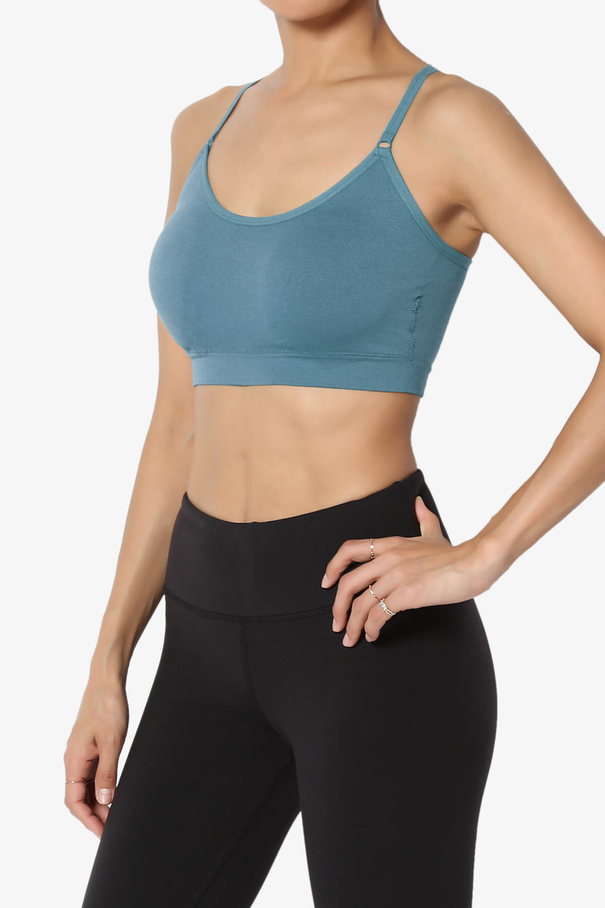 Dassie Padded Cross Back Bra Top TITANIUM_3