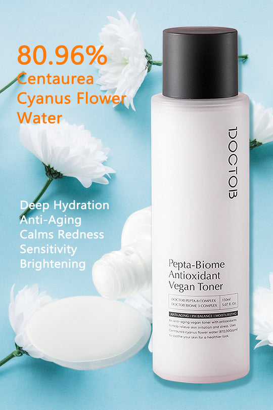 DOCTOB Pepta-Biome Antioxidant Vegan Toner 150ml//5.07 fl.oz Hydrate, Balance & Strengthen Your Skin