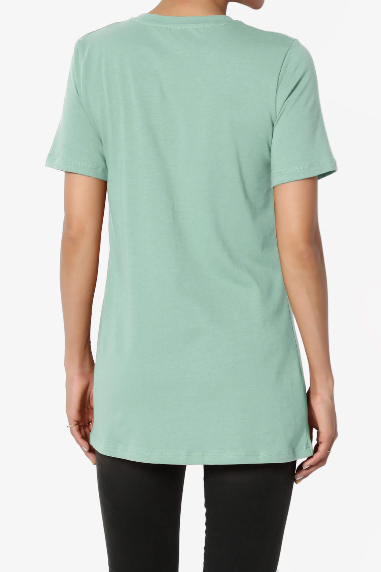 Elora Crew Neck Short Sleeve T-Shirt LIGHT GREEN_2