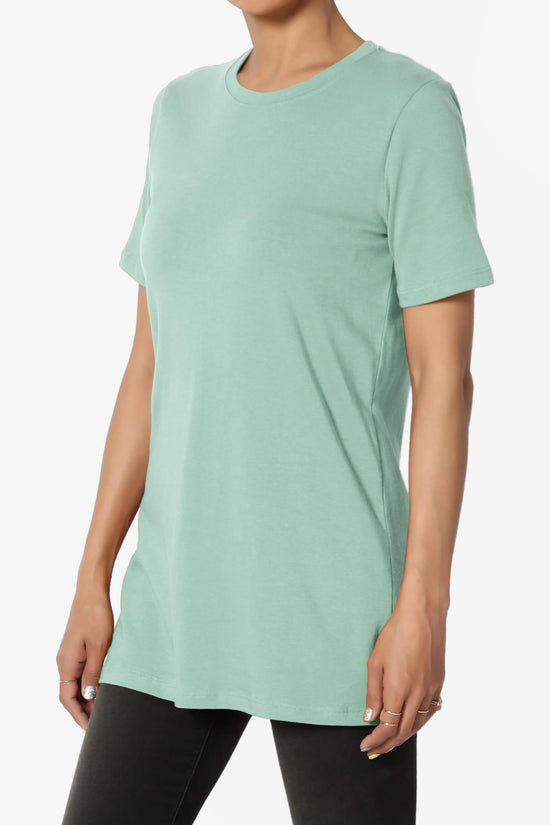 Elora Crew Neck Short Sleeve T-Shirt LIGHT GREEN_3