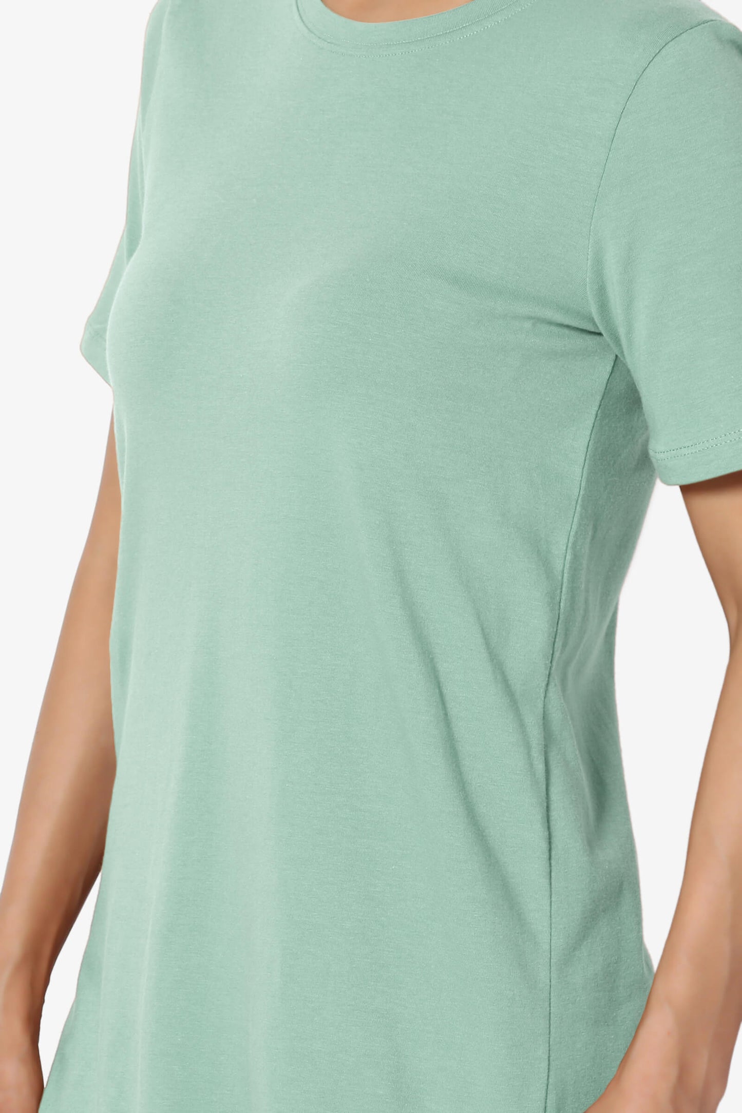 Elora Crew Neck Short Sleeve T-Shirt LIGHT GREEN_5