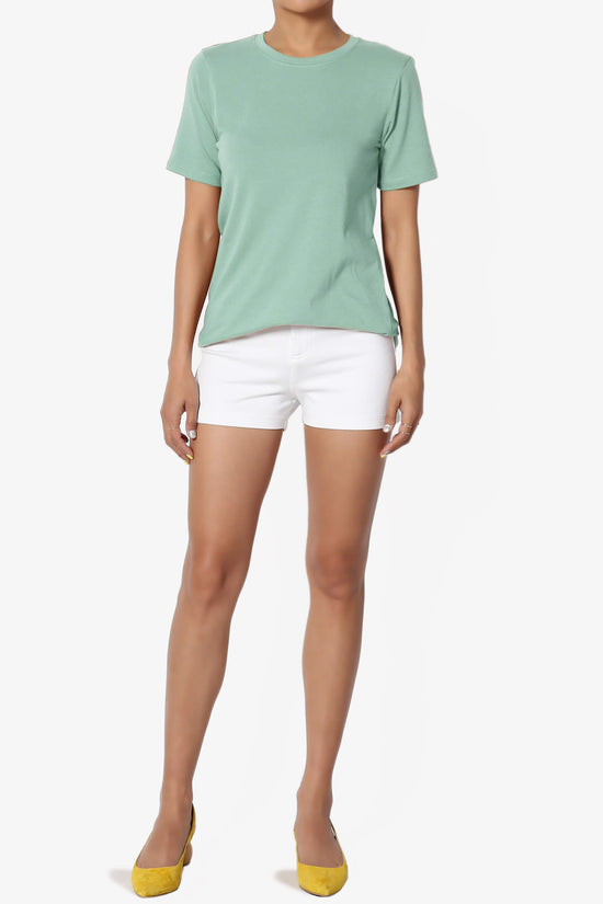 Elora Crew Neck Short Sleeve T-Shirt LIGHT GREEN_6