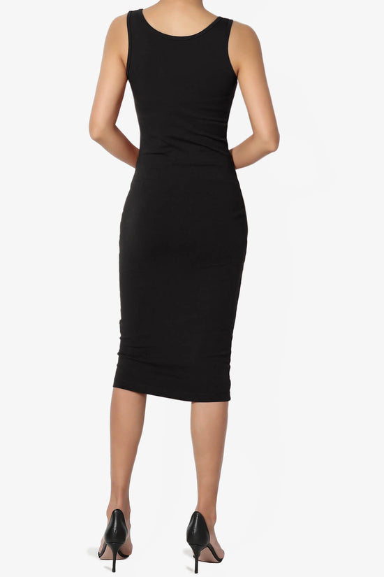 Fontella Sleeveless Bodycon Midi Dress BLACK_2
