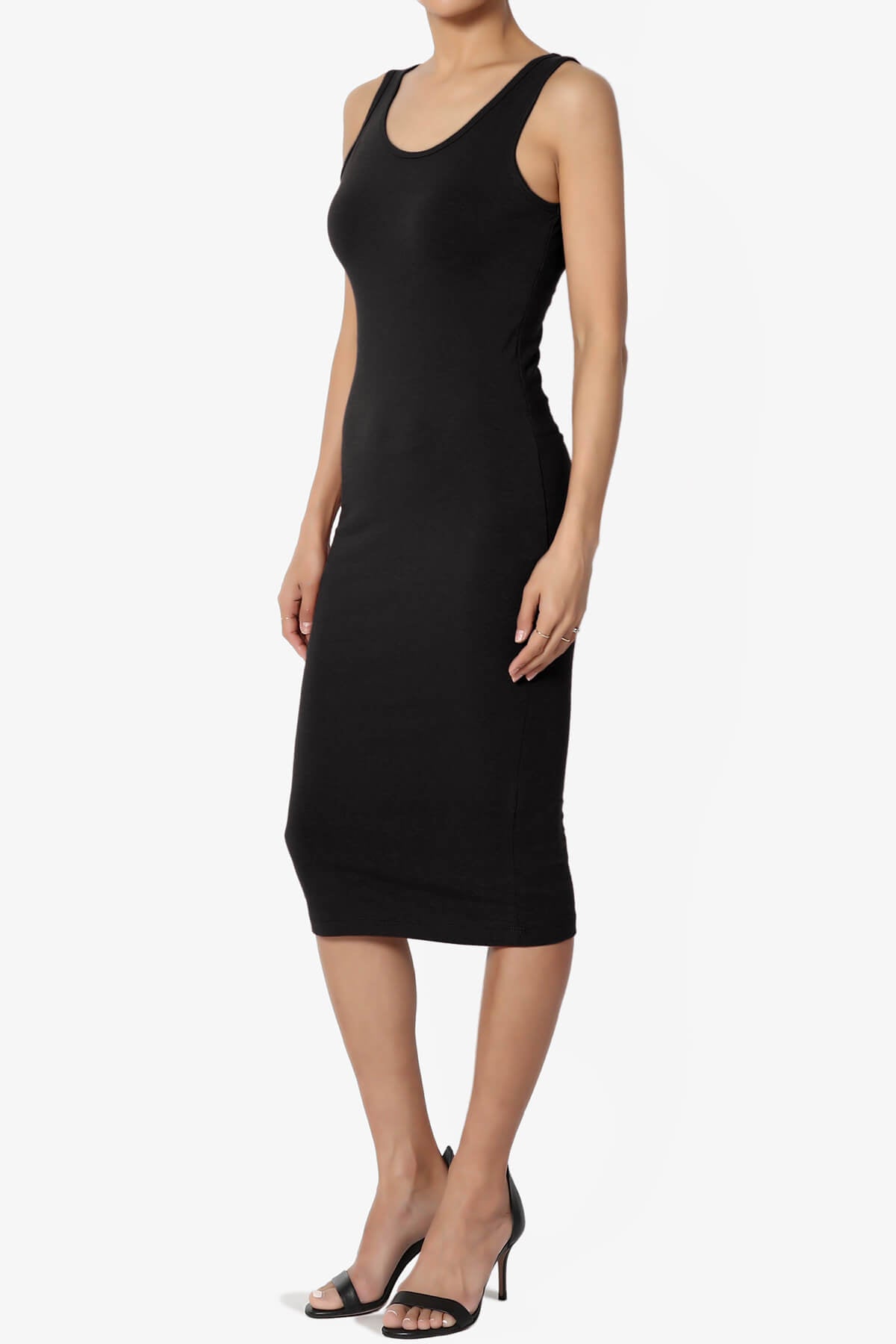 Fontella Sleeveless Bodycon Midi Dress BLACK_3