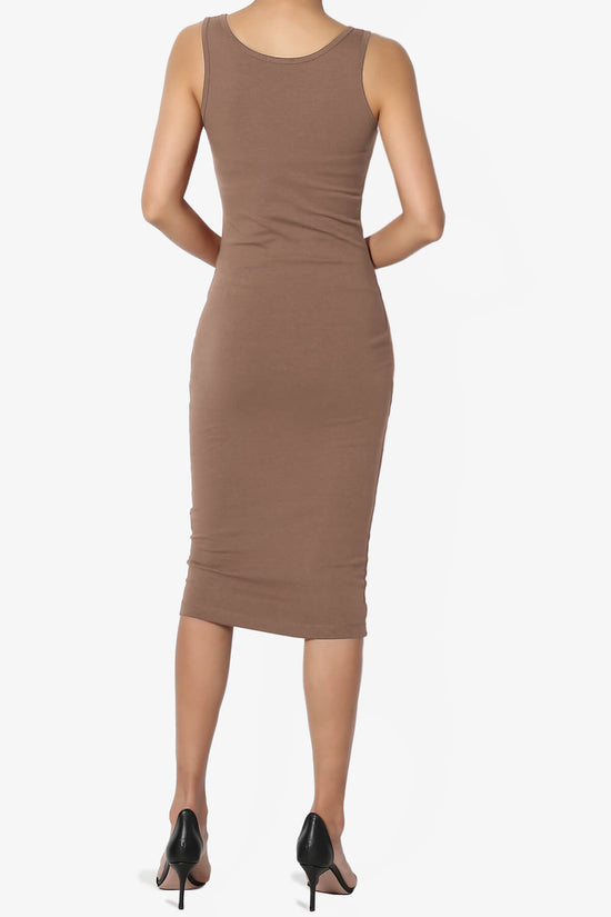Fontella Sleeveless Bodycon Midi Dress MOCHA_2