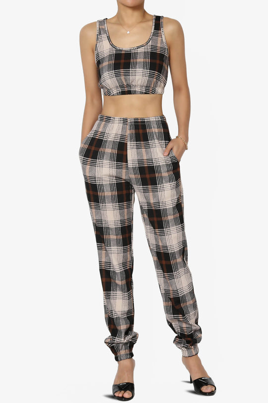 Imelda Plaid Tank Top & Carrot Pants SET