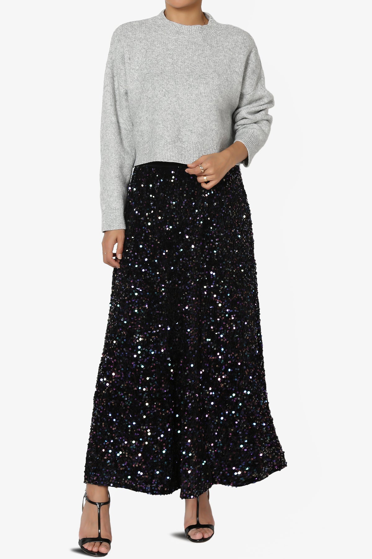 Ulyana Sequin A-Line Maxi Skirt