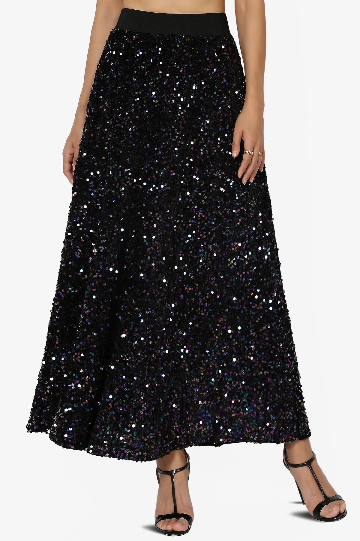 Ulyana Sequin A-Line Maxi Skirt