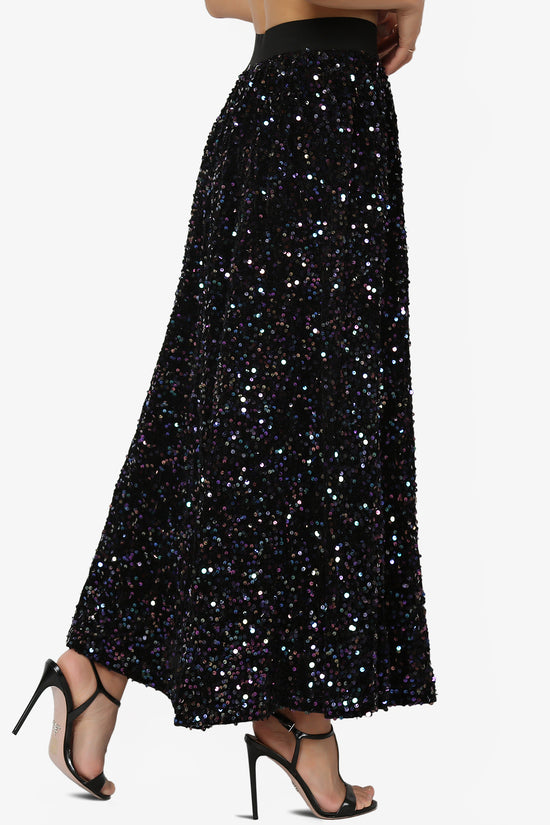 Ulyana Sequin A-Line Maxi Skirt
