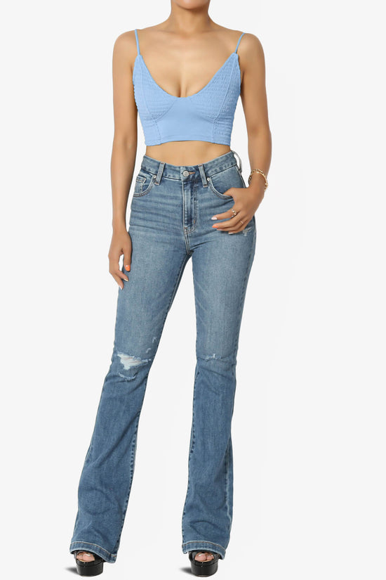 Jennie Smocked Triangle Bralette LIGHT BLUE_6