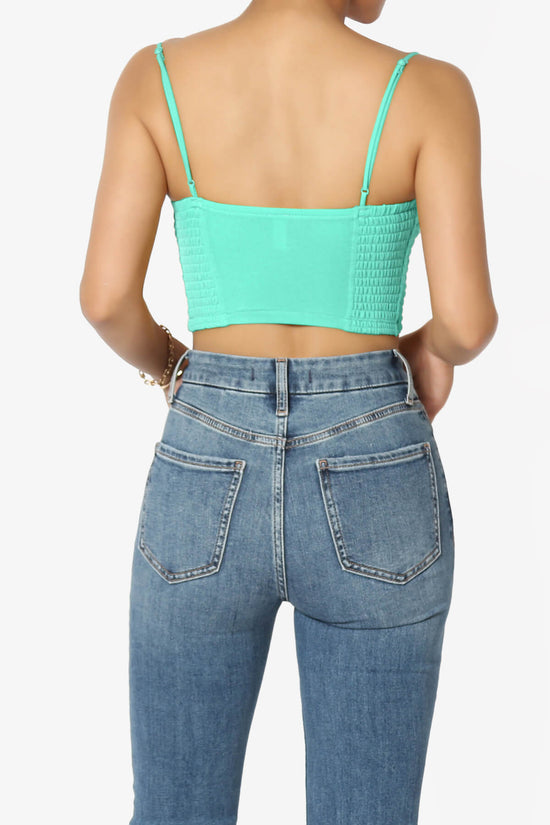 Jennie Smocked Triangle Bralette MINT_2