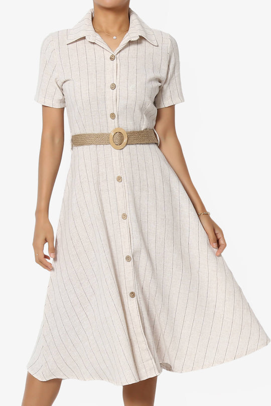 Killa Short Sleeve Button Down Shirt Dress