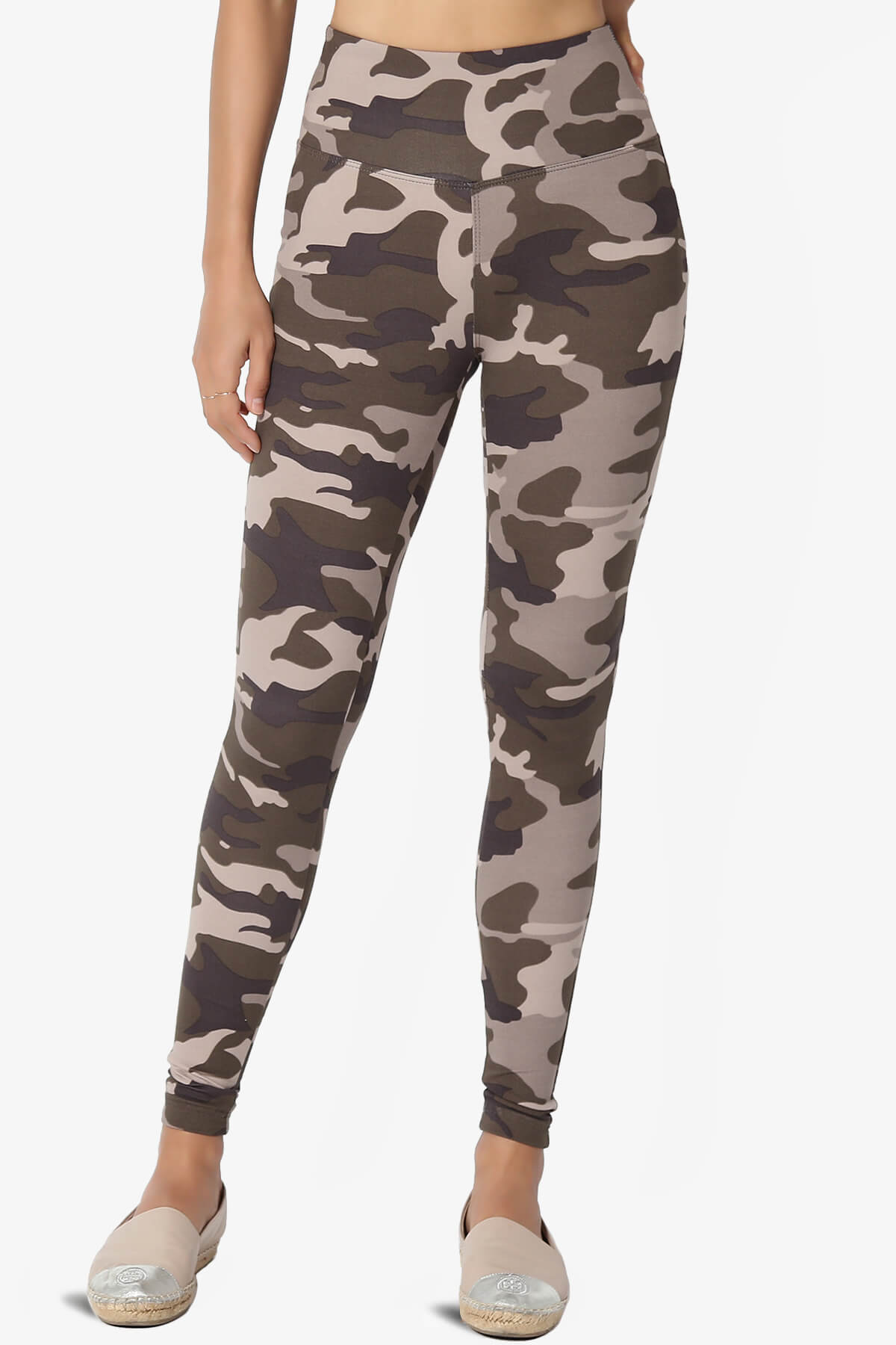 Lafayette Camo Army High Waist Microfiber Leggings DUSTY OLIVE_1