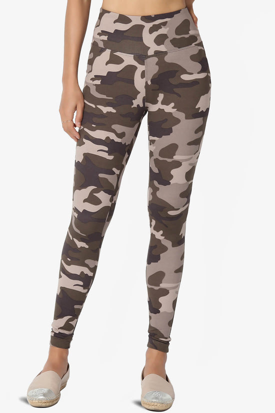 Lafayette Camo Army High Waist Microfiber Leggings DUSTY OLIVE_1