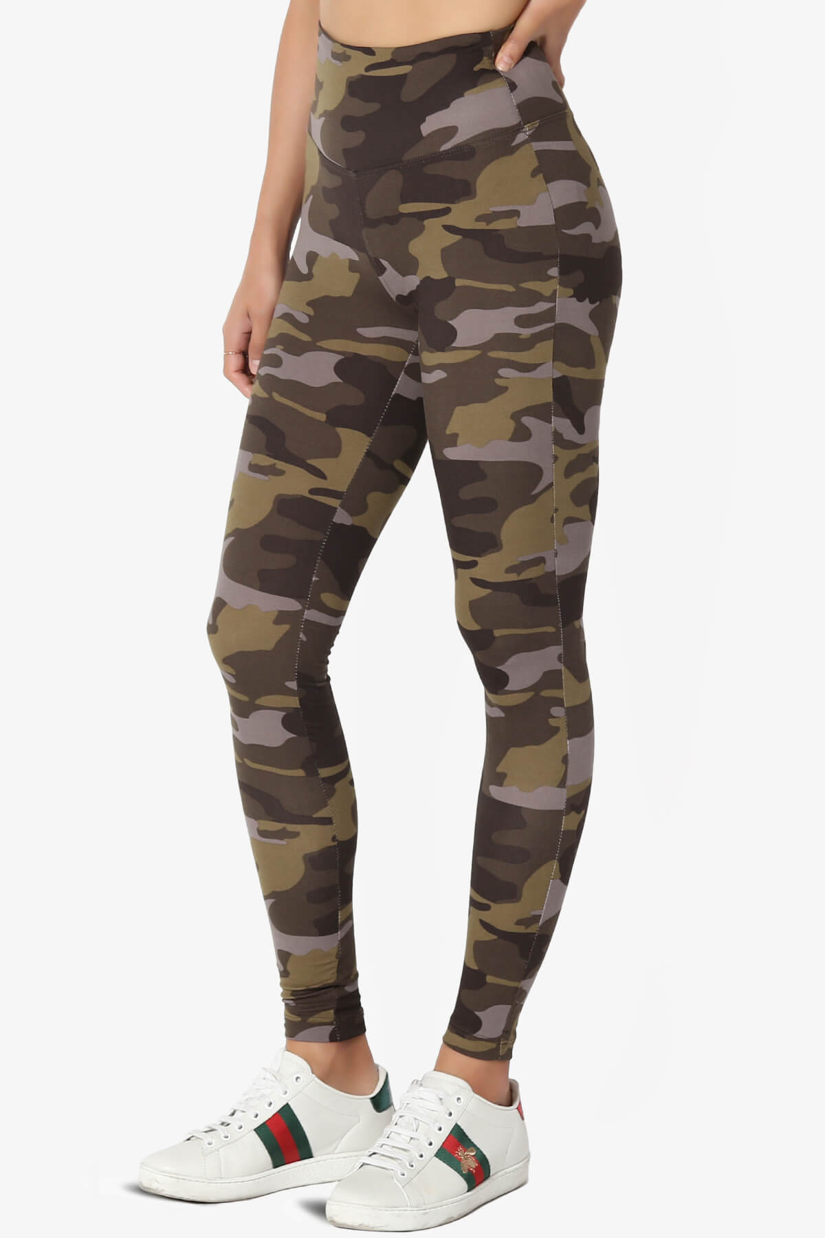 Lafayette Camo Army High Waist Microfiber Leggings OLIVE_3